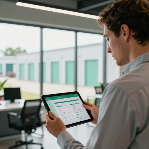 Self-storage operator viewing portfolio dashboard